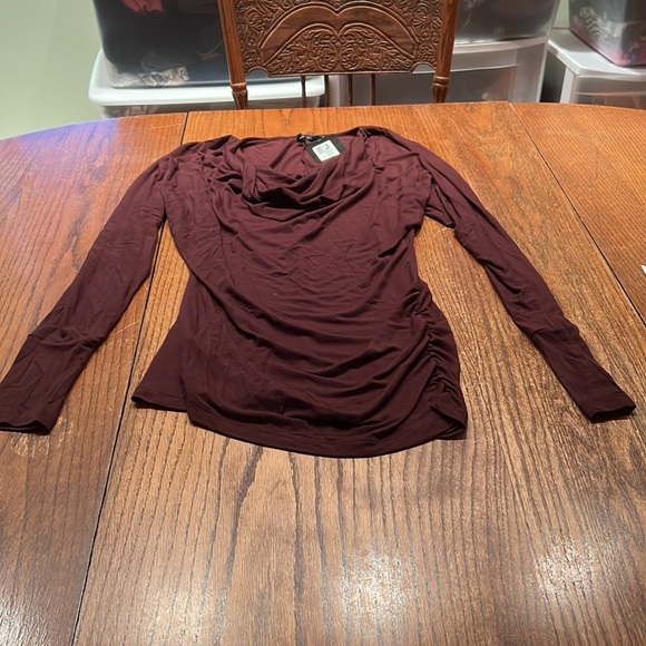 Guess By Marciano Brown Tunic Could Be Short Dress Ruching On Left Side Size L - Picture 5 of 8